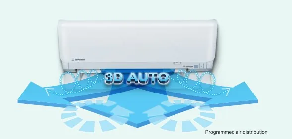 3D Auto – programmeeritud õhujaotus Mitsubishi Heavy ZT siseseadmel