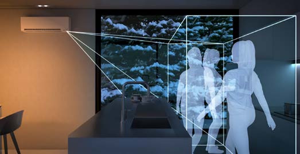 Датчик 3D I-SEE Mitsubishi Electric RZ определяет местоположение людей