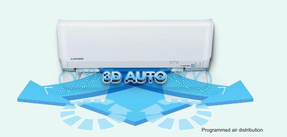 3D Auto — программируемое распределение воздуха во внутреннем блоке Mitsubishi Heavy ZT